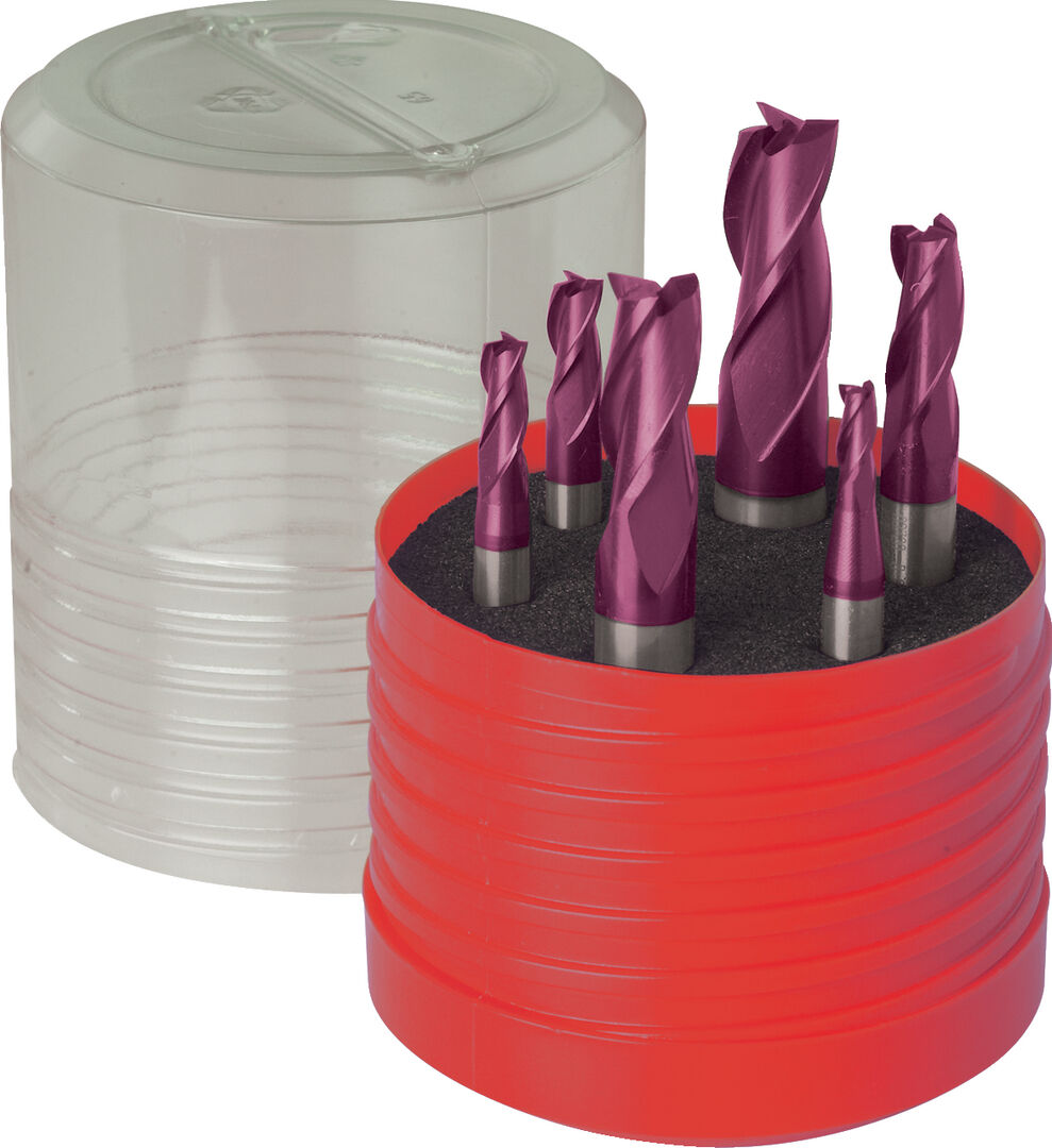 FORMAT Schaftfräser-Set TiAlN 4-12mm 6-teilig DIN 6527L