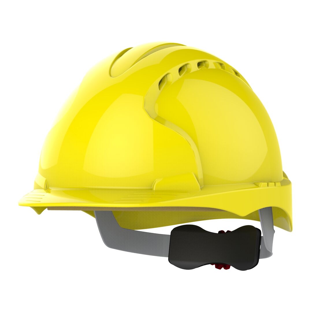 JSP Schutzhelm EVOLite AJB170 belüftet, mit Schirm, gelb JSP Schutzhelm EVOLite AJB170 belüftet, mit Schirm, gelb