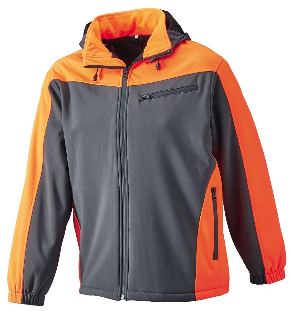 Softshelljacke,wintergef. Gr. S, grau/leuchtorange
