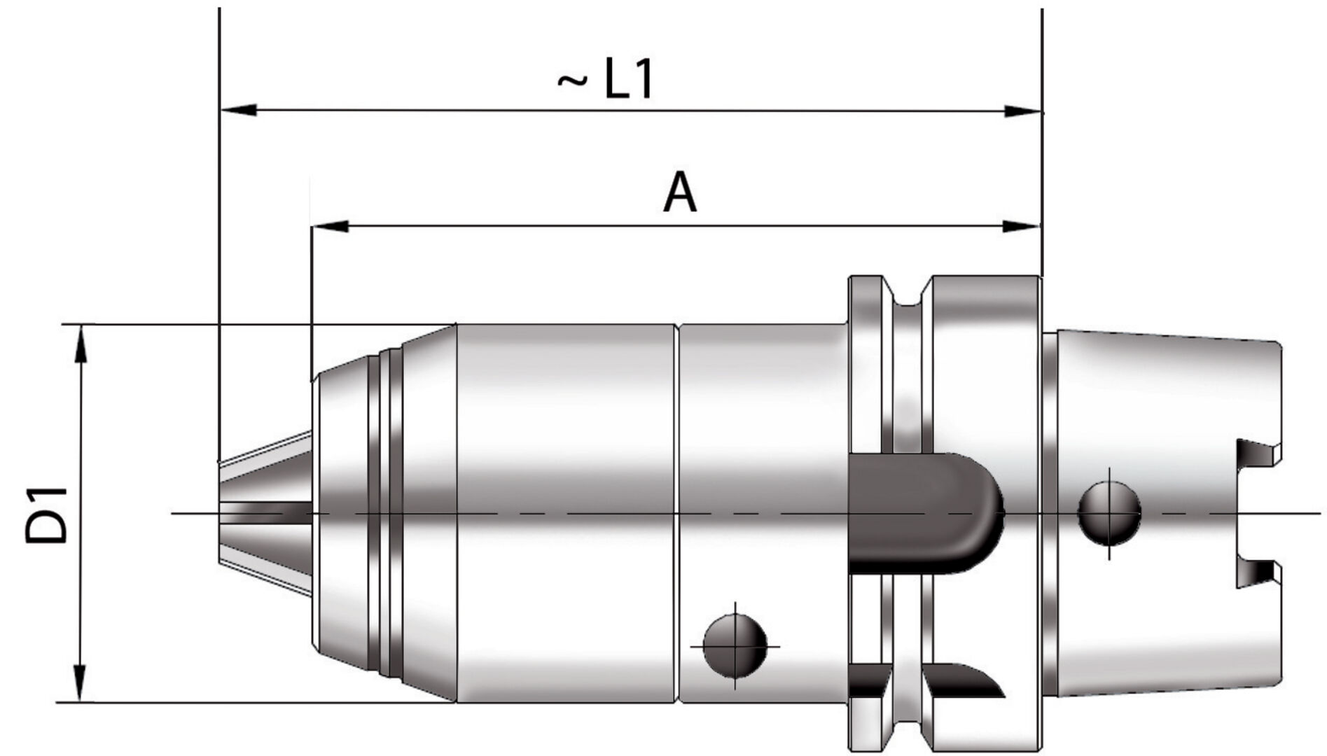 FORMAT CNC - Kurzbohrfutter DIN69893-A für Rechts- & Links-Lauf