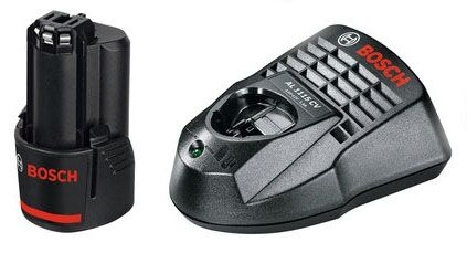 BOSCH Akku-Bohrschrauber GSR 12V-15, 2x2,0 Ah, Ladegerät, L-BOXX