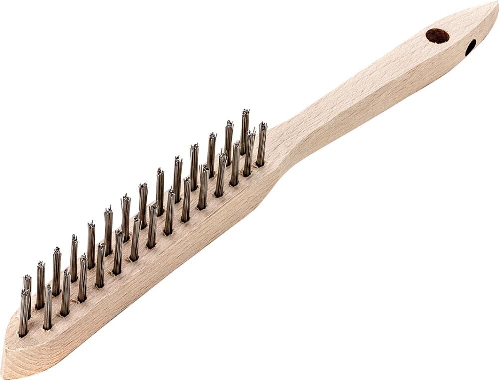 LESSMANN Handdrahtbürste Stahl glatt 0,35mm 2-reihig LESSMANN Handdrahtbürste Stahl glatt 0,35mm 2-reihig