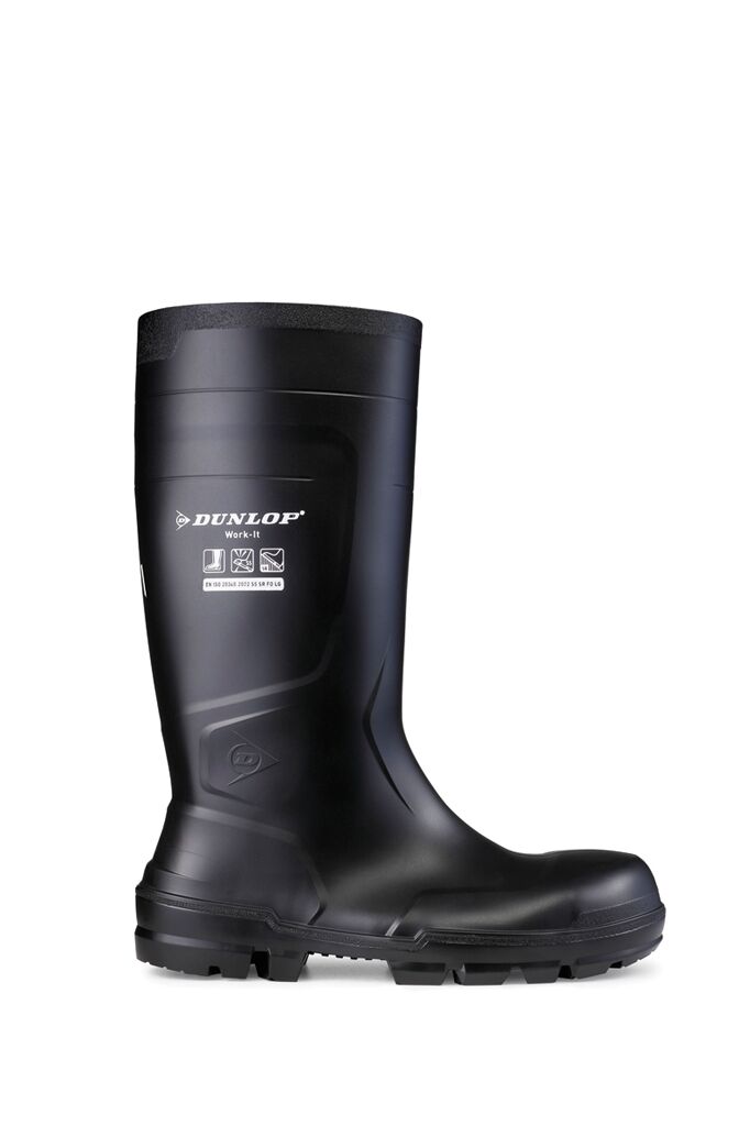 DUNLOP Sicherheits-Stiefel Work-It Full Safety Gr. 40 PVC schw S5 SR, NB2HD01