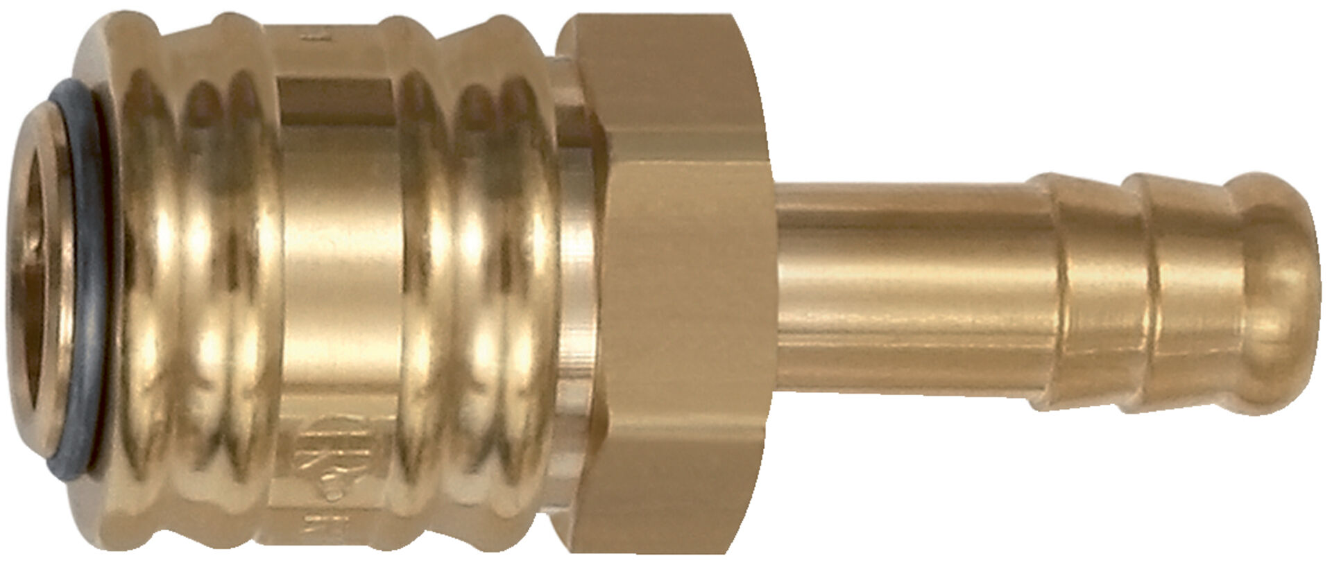 RIEGLER Verschlusskupplung NW7,2 Ms Tülle LW 6 RIEGLER Verschlusskupplung NW7,2 Ms Tülle LW 6