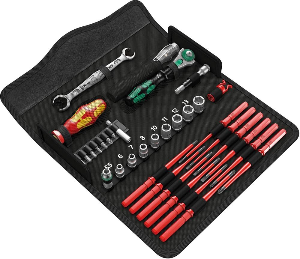 WERA Werkzeugtasche Kraftform Kompakt mit Schraubendreher & Steckschlüsselsatz 35-teilig