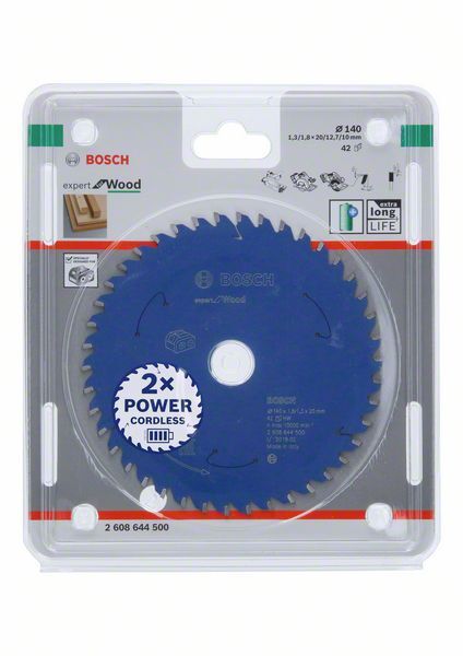 BOSCH Kreissägeblatt Expert for Wood 140x20x1,8/1,3mm 42 Z