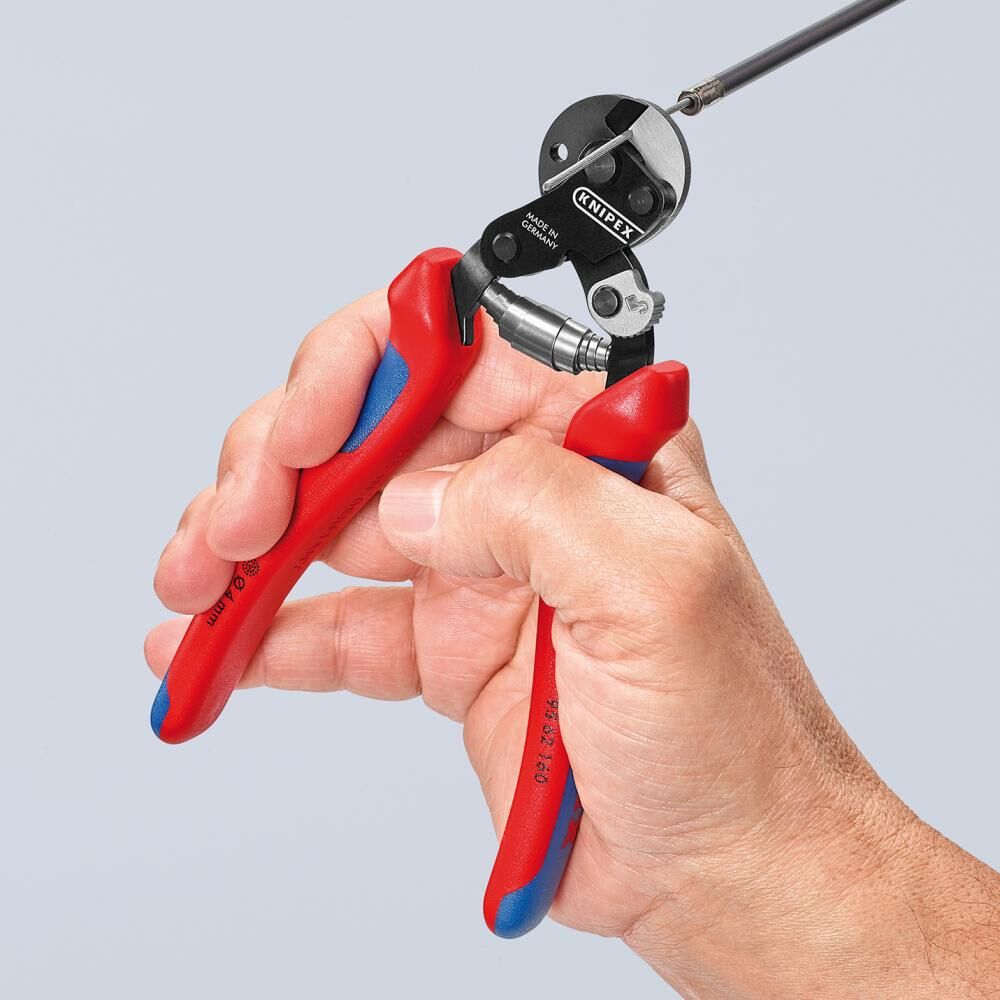 KNIPEX 95 62 160 Drahtseilschere auch f. hochf. Drahtseile Mehrk. brün. 160 mm KNIPEX 95 62 160 Drahtseilschere auch f. hochf. Drahtseile Mehrk. brün. 160 mm