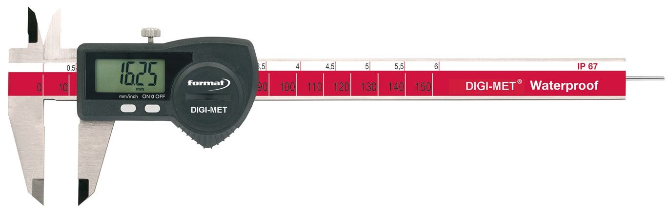 FORMAT Digitaler Taschenmessschieber IP67 200mm ohne Datenausgang