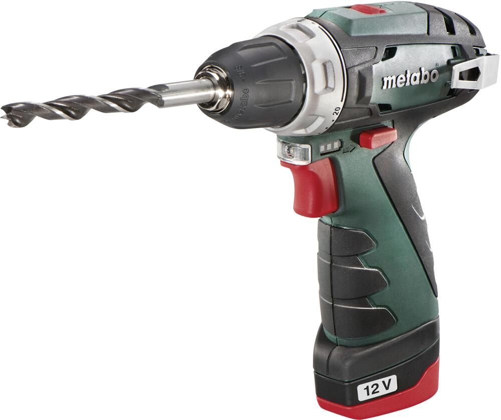 METABO Akku-Bohrschrauber Power Max Basic 12 2x2,0 Ah Ladegerät, Koffer