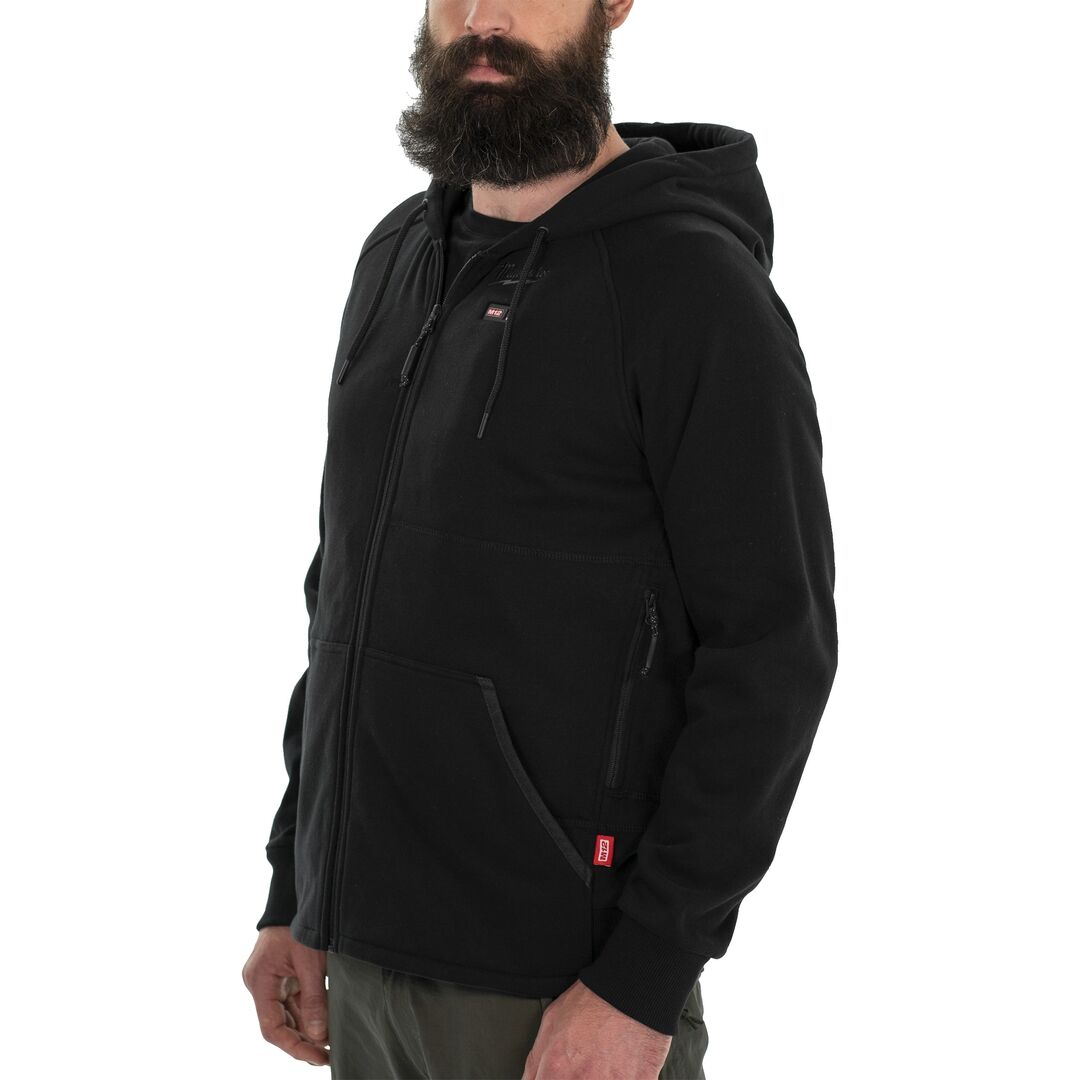 MILWAUKEE Akku-Thermo-Kapuzenpullover Herren M12HHBL4-0, schwarz S MILWAUKEE Akku-Thermo-Kapuzenpullover Herren M12HHBL4-0, schwarz S