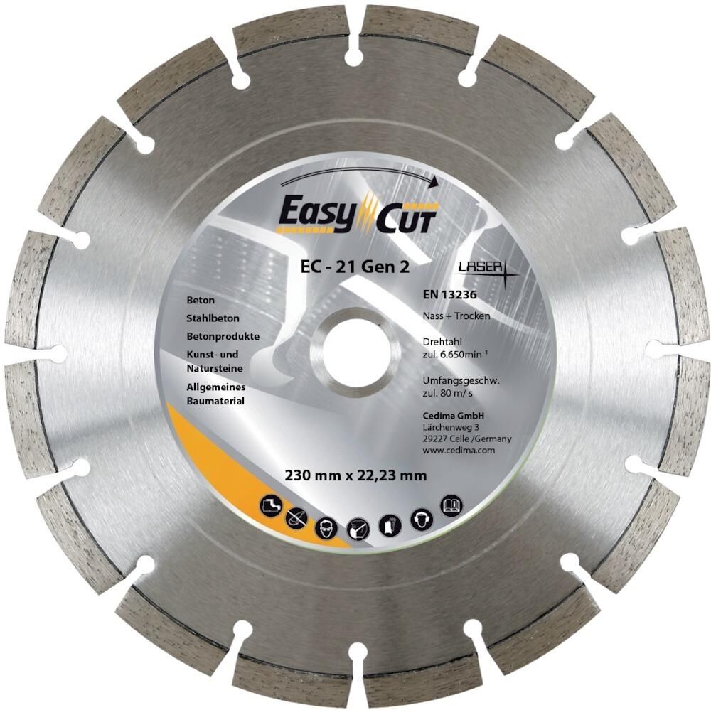 Dia.-Trennscheibe EC- 21 180x2,3x12x22,23mm Cedima
