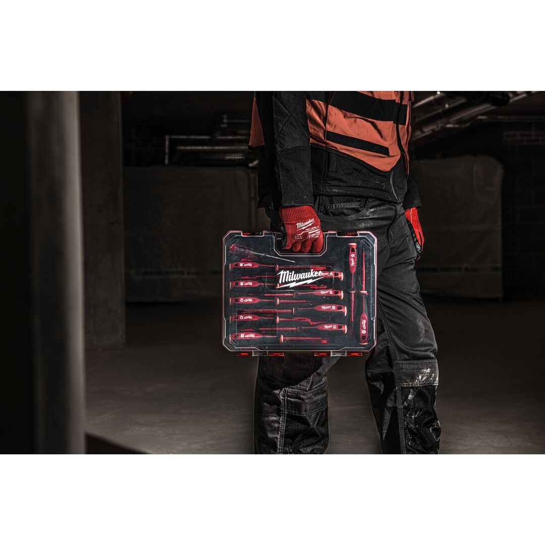 MILWAUKEE Schraubendreher Tri-Lobe Set SL/PH/PZ/Spannungsprüfer VDE gepr. 7tlg