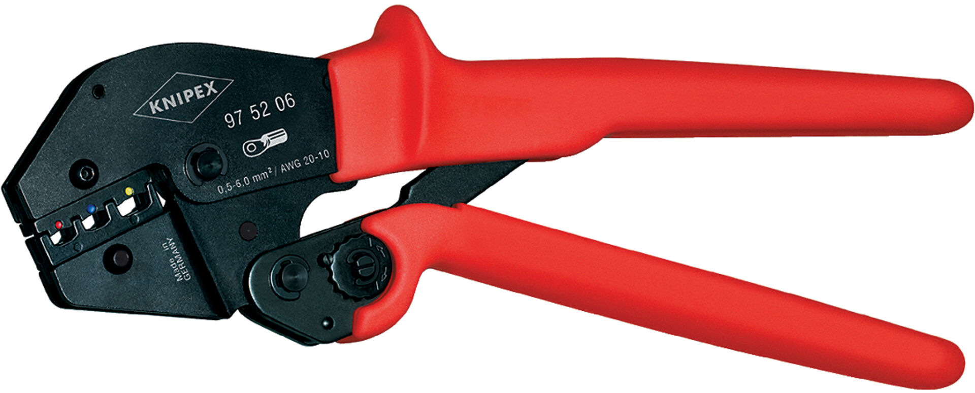 KNIPEX 97 52 06 Crimpzange auch für 2-Handbedien. KST-Hülle brün. 250mm