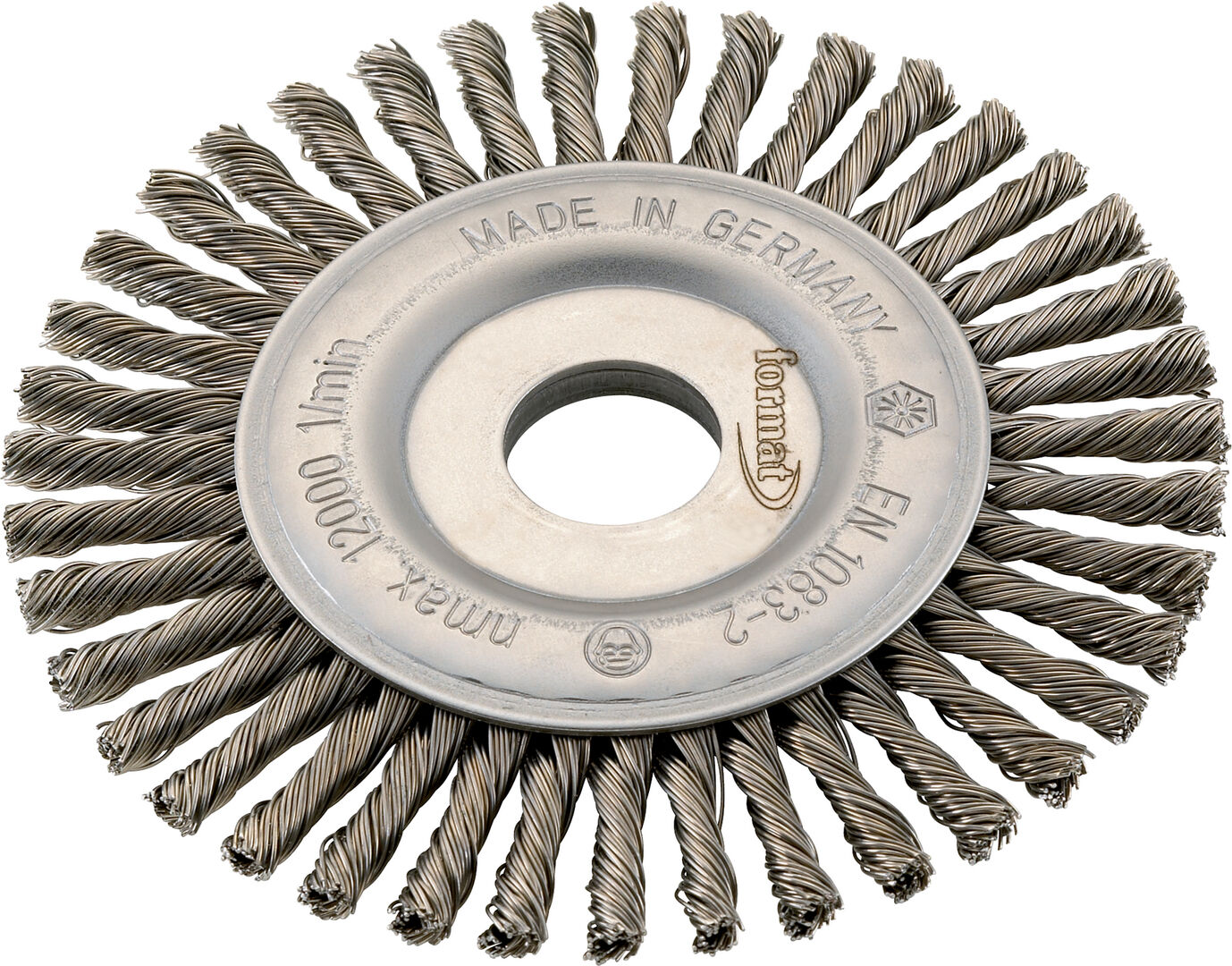 FORMAT Rundbürste Stahldraht gezopft 125x6mm