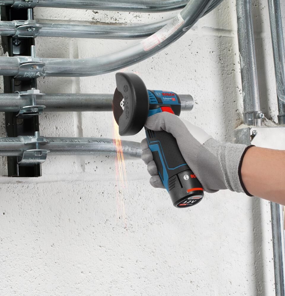 BOSCH Akku-Winkelschleifer GWS 12V-76 2x12V/3,0 Ah, Ladegerät, L-BOXX