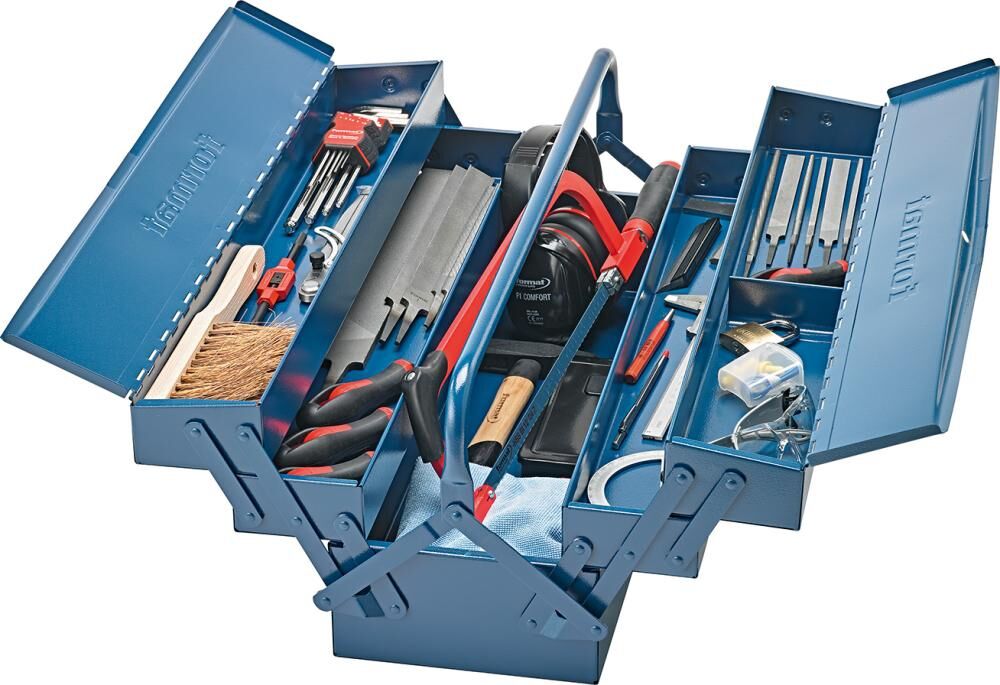 FORMAT Werkzeugsortiment Metall 43-teilig im Stahlblech-Koffer FORMAT Werkzeugsortiment Metall 43-teilig im Stahlblech-Koffer