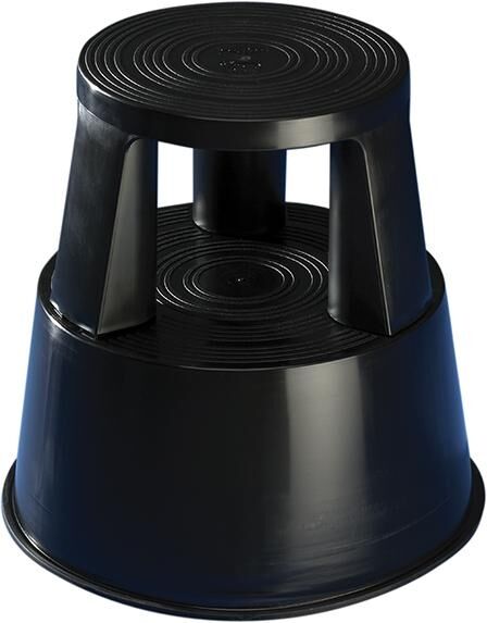 Rollhocker Step Kst., schwarz