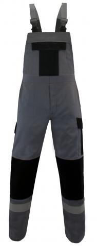 RENSING Multinorm Latzhose MULTI-5 350 PLUS-R grau/schwarz 350g/m Gr. 44 RENSING Multinorm Latzhose MULTI-5 350 PLUS-R grau/schwarz 350g/m Gr. 44