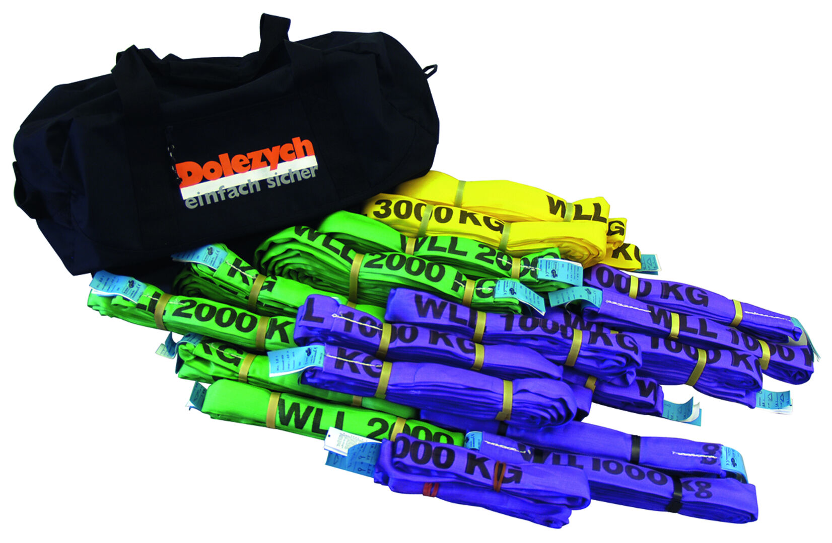 DOLEZYCH Rundschlingen-Paket in Sporttasche 20-teilig DIN EN 1492-2 DOLEZYCH Rundschlingen-Paket in Sporttasche 20-teilig DIN EN 1492-2