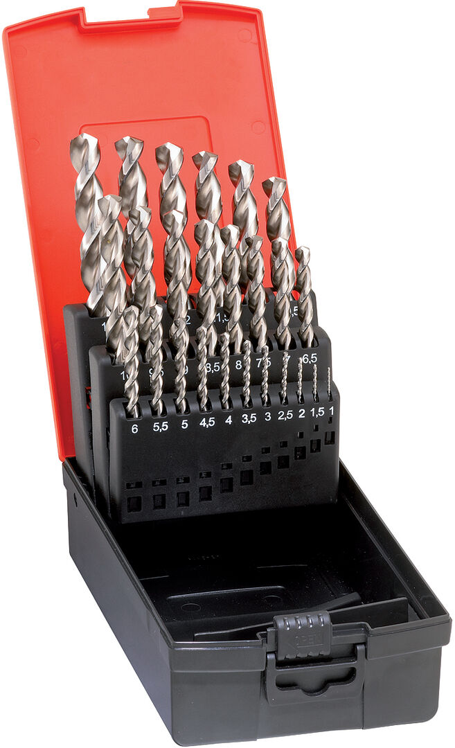 FORMAT Spiralbohrer-Set DIN338N Ti HSSE geschliffen 1-5,9mm