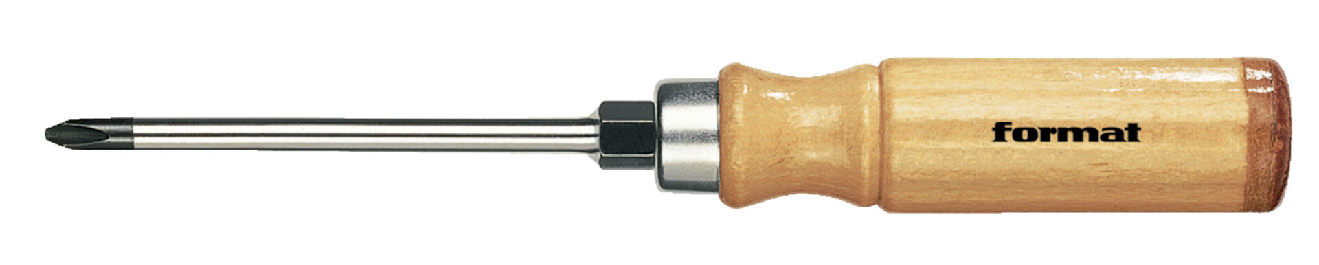 FORMAT Kreuzschlitz-Schraubendreher Pozidriv mit Holzheft PZ 3 x 175 mm