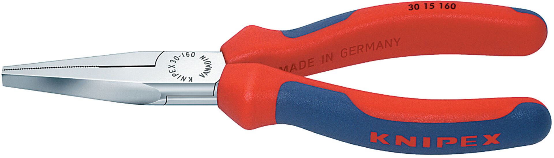 KNIPEX 30 15 140 Langbeckzange mit Mehrko.-Hülle verchromt 140 mm
