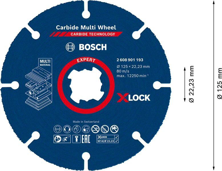 BOSCH X-LOCK Multiwheel Trennscheibe EXPERT Carbide 125x22,23mm