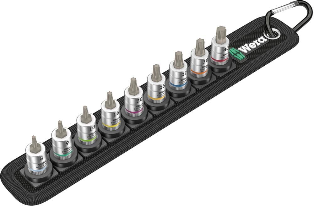 WERA Schraubendreher-Einsatz 1/4" Garnitur 9tlg. TX Haltefunktion