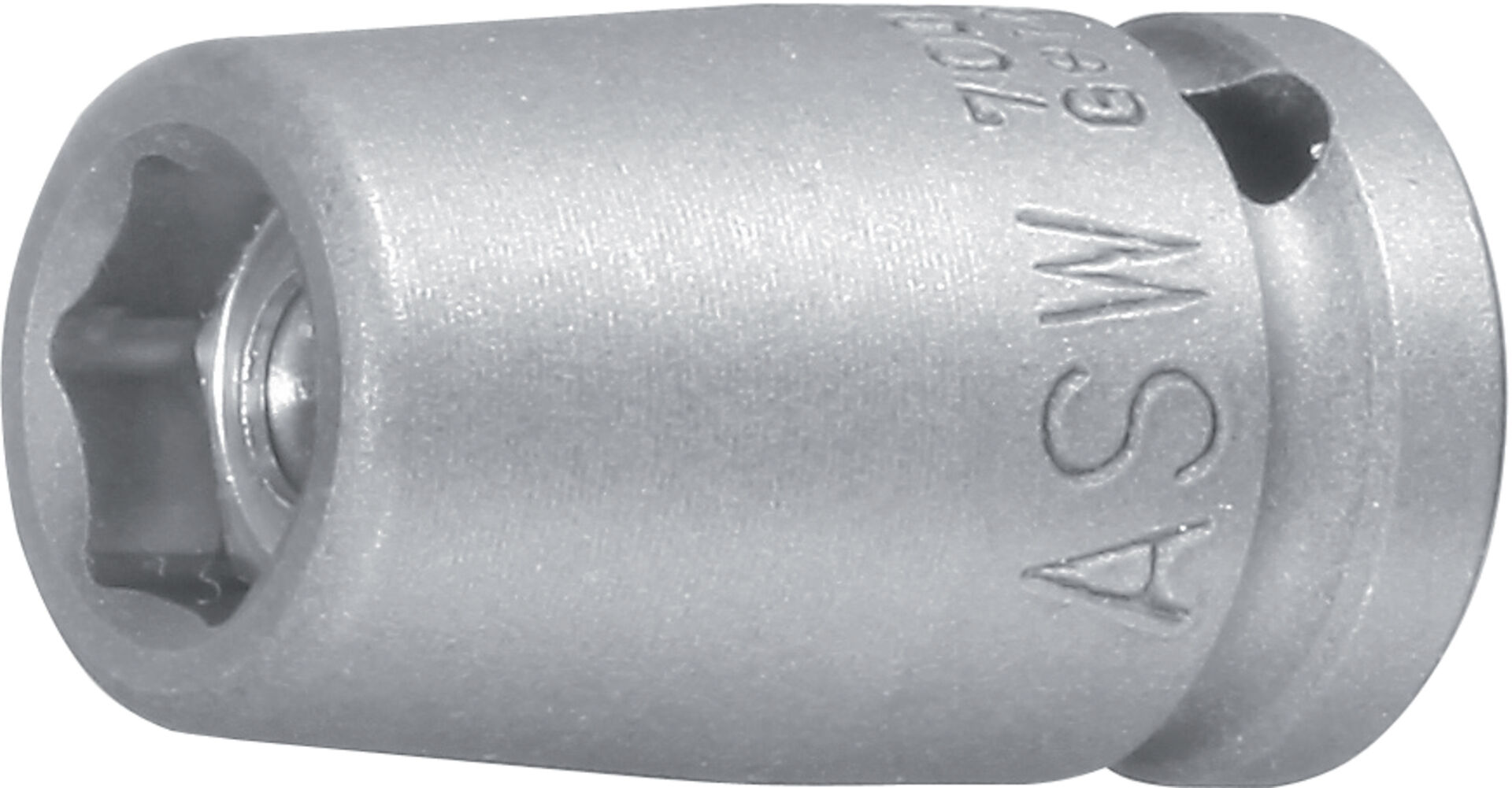 ASW Kr.-Steckschl.-Eins. 1/4" Schlüsselwei. 7 mm, Länge 23 mm magnet.