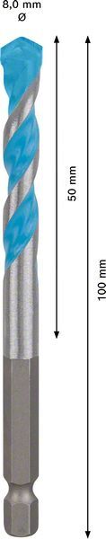 BOSCH MultiConstruction Bohrer HEX-9 EXPERT 8x50x100mm 6-kant