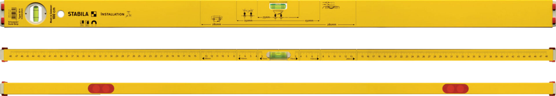 STABILA Wasserwaage Installation 80M 100 cm STABILA Wasserwaage Installation 80M 100 cm