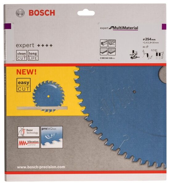 Kreissägeblatt HW Expert 254x30x2.4 80 T TR  Bosch