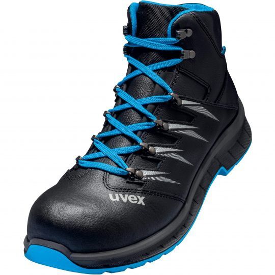 UVEX 2 trend Sicherheits-Stiefel Gr. 38 W11 S2 ESD SR schwarz/blau 6935.8