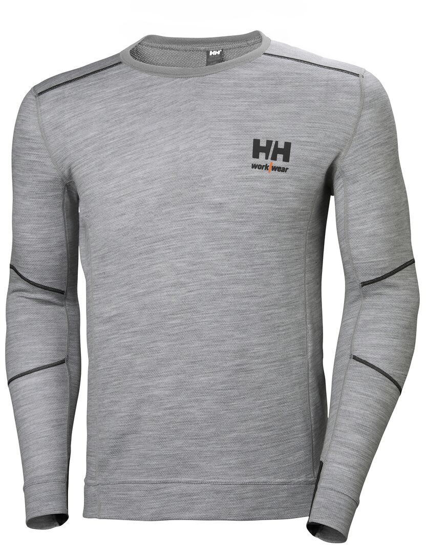 HELLY HANSEN LIFA Merino LS-Baselayer 75106 Gr. 2XL, grau meliert