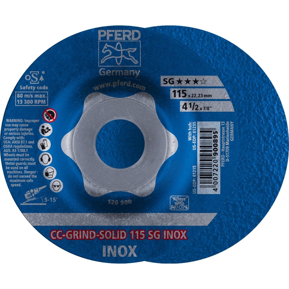 PFERD Schleifscheibe CC-GRIND-SOLID SG INOX 115mm