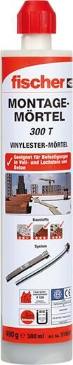 FISCHER Montagemörtel FIS VL 300 T 300ml Kartusche + 2 Statikmischer 519557 FISCHER Montagemörtel FIS VL 300 T 300ml Kartusche + 2 Statikmischer 519557