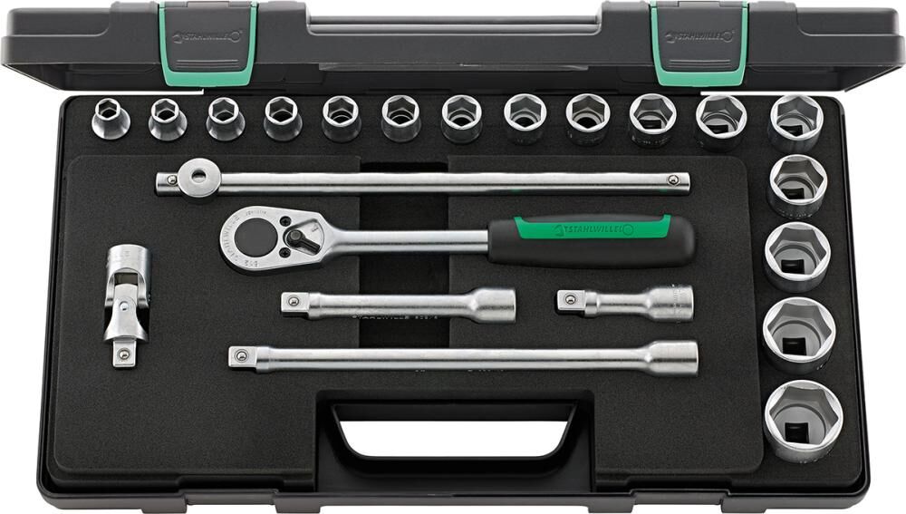 STAHLWILLE Steckschl.-Grt. 1/2" 22tlg. 52/16/6 KN