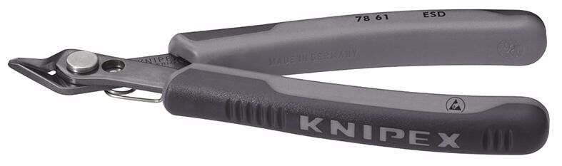 KNIPEX 78 61 125 ESD Electronic Super Knips ESD Mehrko.-Hülle brüniert 125 mm