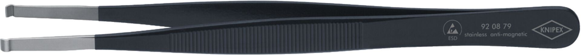 KNIPEX Positionierpinzette ESD geriffelt, 122 mm, 92 08 79