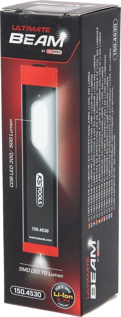 KS TOOLS Inspektionslampe Li-Ion UltimateBEAM Aluminium 500 Lumen