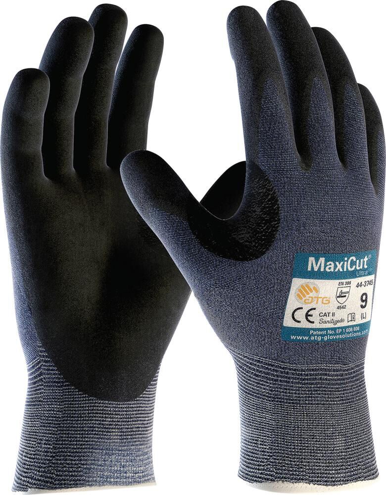 ATG Schnittschutz-Handsch. MaxiCut Ultra Gr. 10 Nitril blau/schwarz 44-3745 ATG Schnittschutz-Handsch. MaxiCut Ultra Gr. 10 Nitril blau/schwarz 44-3745