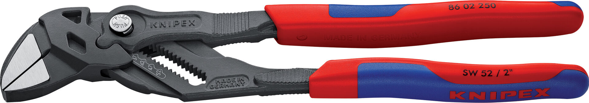 KNIPEX 86 02 250 Zangenschlüssel Mehrk. grau atrA 250mm KNIPEX 86 02 250 Zangenschlüssel Mehrk. grau atrA 250mm