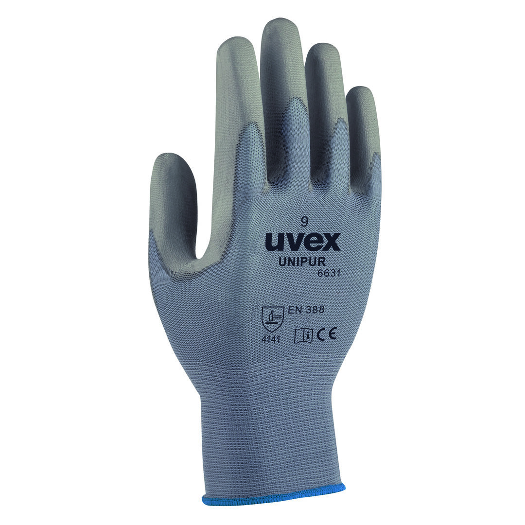 UVEX Montage-Handschuh unipur 6631 PU, grau, 6094.4, Gr. 7