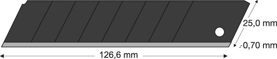 LUTZ Abbrechklinge 18mm black Pack a 50 St.