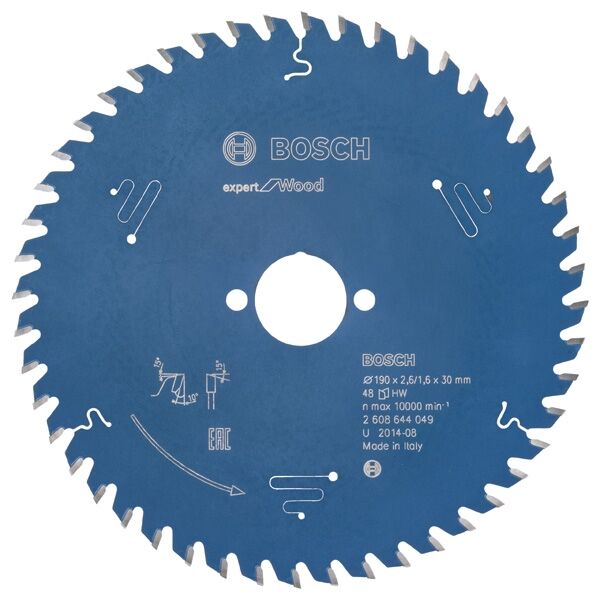 BOSCH Kreissägeblatt HW Expert 190x30x2,6 48T