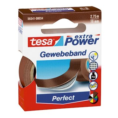 TESA Gewebeband extra Power Perfect 56341-00034 19mmx2,75m braun TESA Gewebeband extra Power Perfect 56341-00034 19mmx2,75m braun