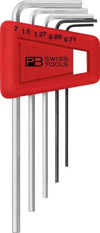 PB SWISS TOOLS SwissTools Winkelschraubendreher-Set im Kunststoffhalter 5-teilig 0,71-2mm PB SWISS TOOLS SwissTools Winkelschraubendreher-Set im Kunststoffhalter 5-teilig 0,71-2mm
