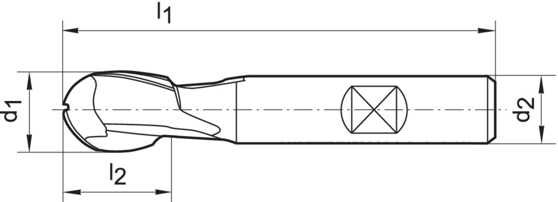FORMAT Radiusfräser kurz TIALN HSSE 8,00mm FORMAT Radiusfräser kurz TIALN HSSE 8,00mm