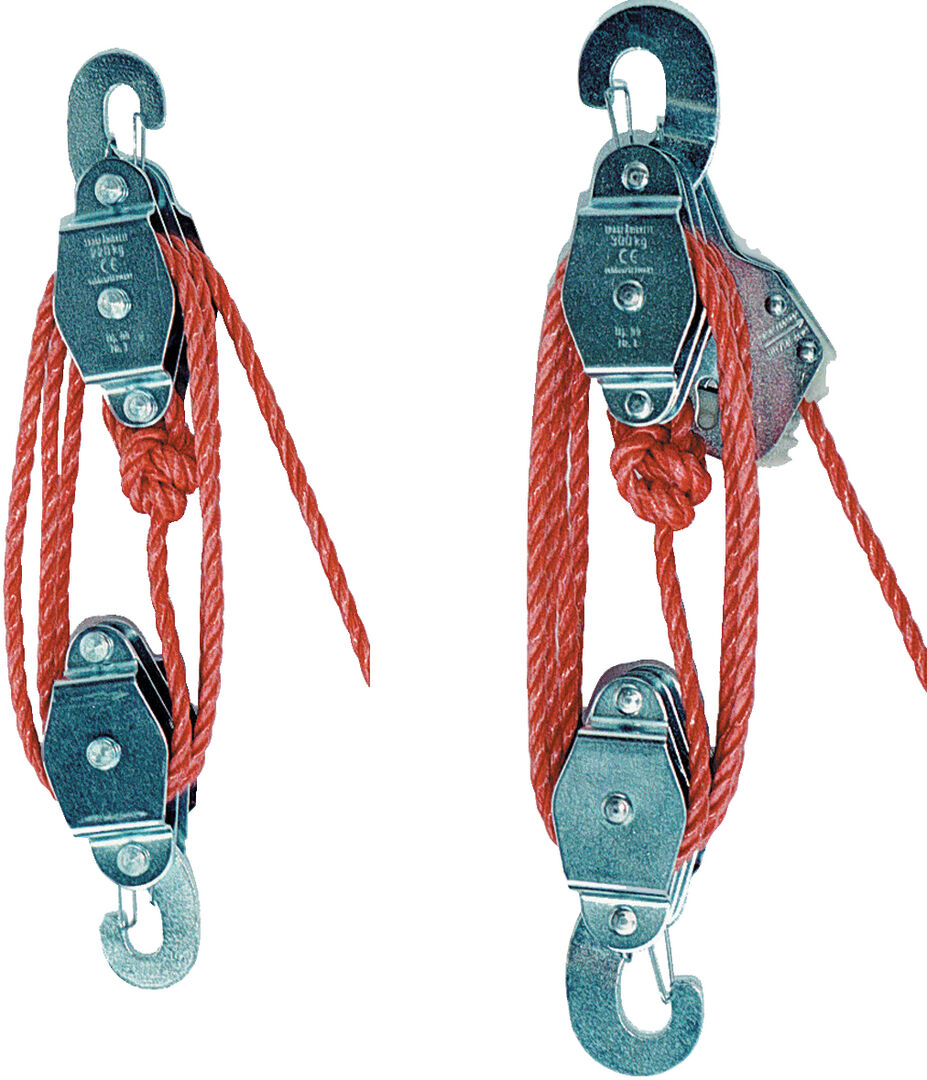 Flaschenzug 220kg mit Seilbremse Schoerken Flaschenzug 220kg mit Seilbremse Schoerken