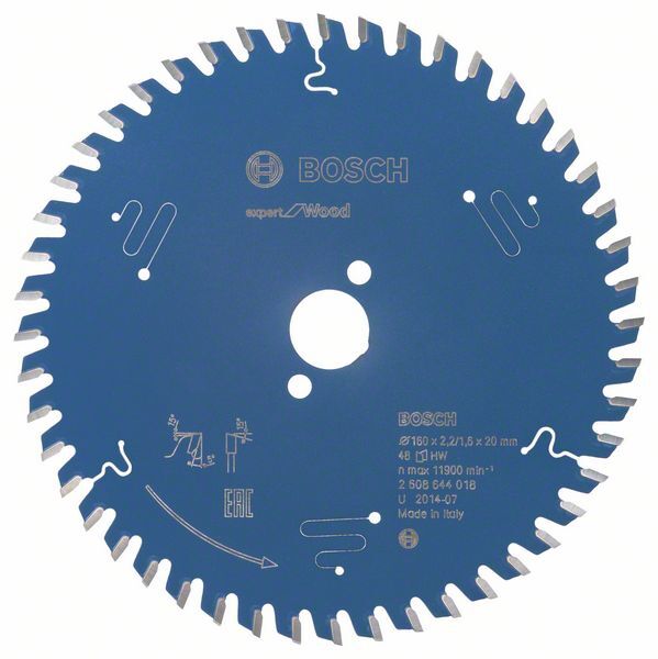 BOSCH Kreissägeblatt Expert for Wood 160x20x2,2/1,6mm 48 Z